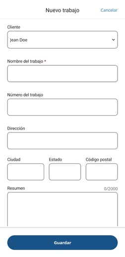 Create Customers, Tasks and Jobs in the ClockShark Mobile app (Español) 1
