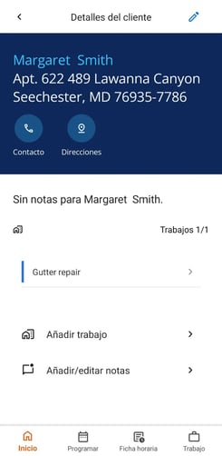 Record time in the ClockShark Mobile app (Español) 8