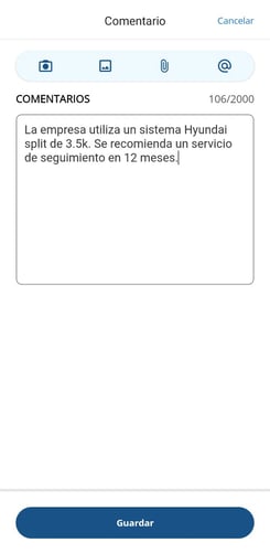 Record time in the ClockShark Mobile app (Español) 9
