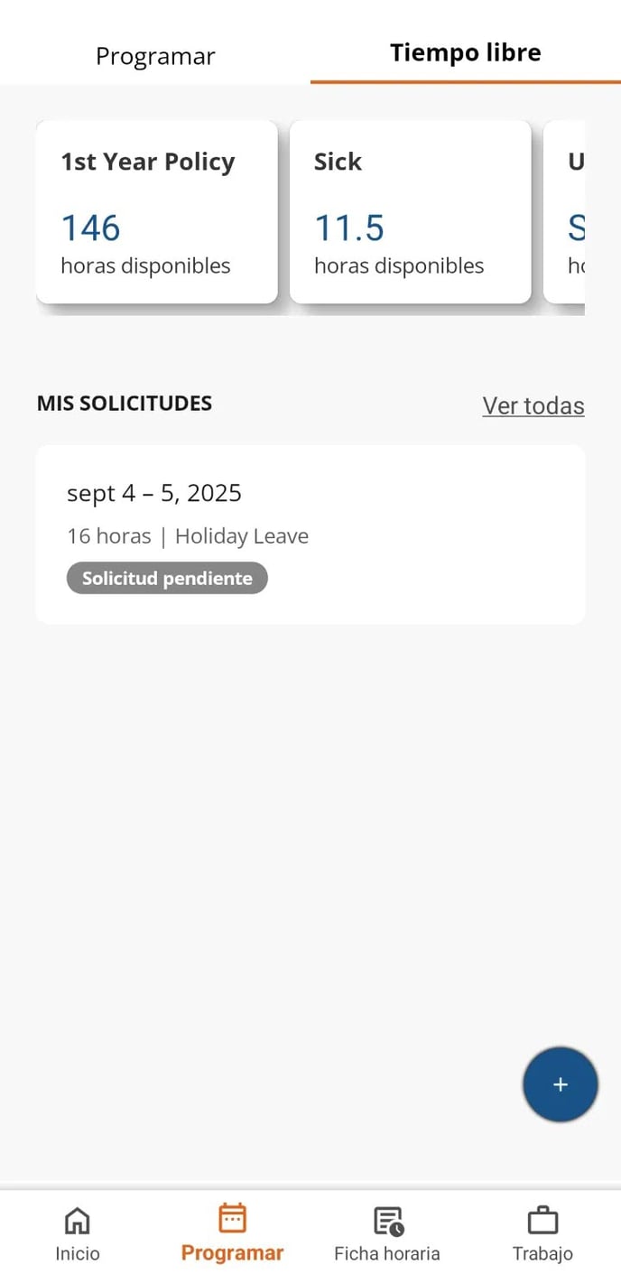 Schedule and Request Time Off in the ClockShark Mobile app 2