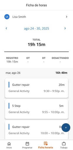 Timesheets and Add Time in the ClockShark Mobile app 1