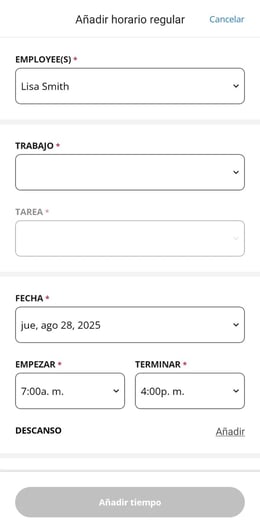 Timesheets and Add Time in the ClockShark Mobile app 2