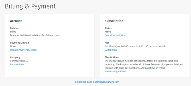 ClockShark-Billing&Payment