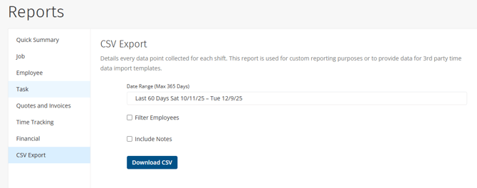 ClockShark-CSV-Export-Report
