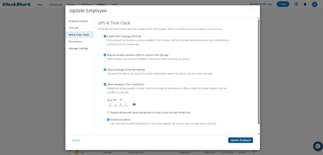 How to Use ClockShark Kiosk as an Administrator 1