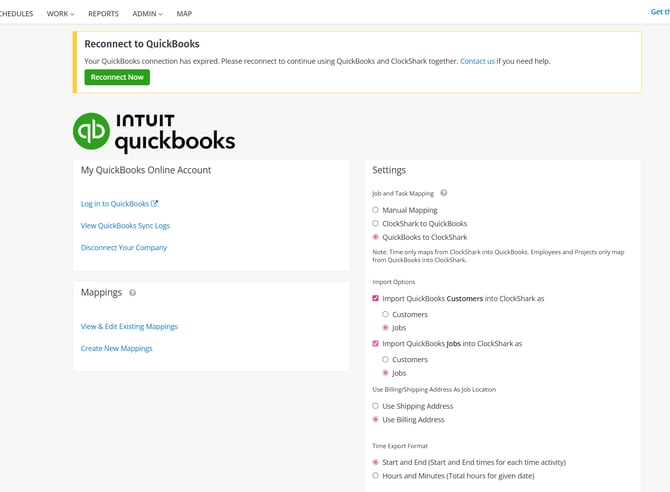 QuickBooks Online Expired Authorization