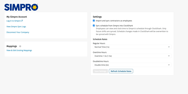 simpro-clockshark-schedule-syncing