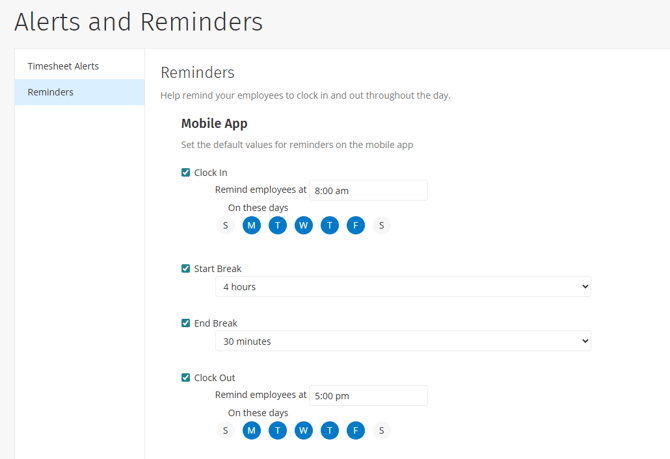 How to Use Clock In and Clock Out Reminders 1