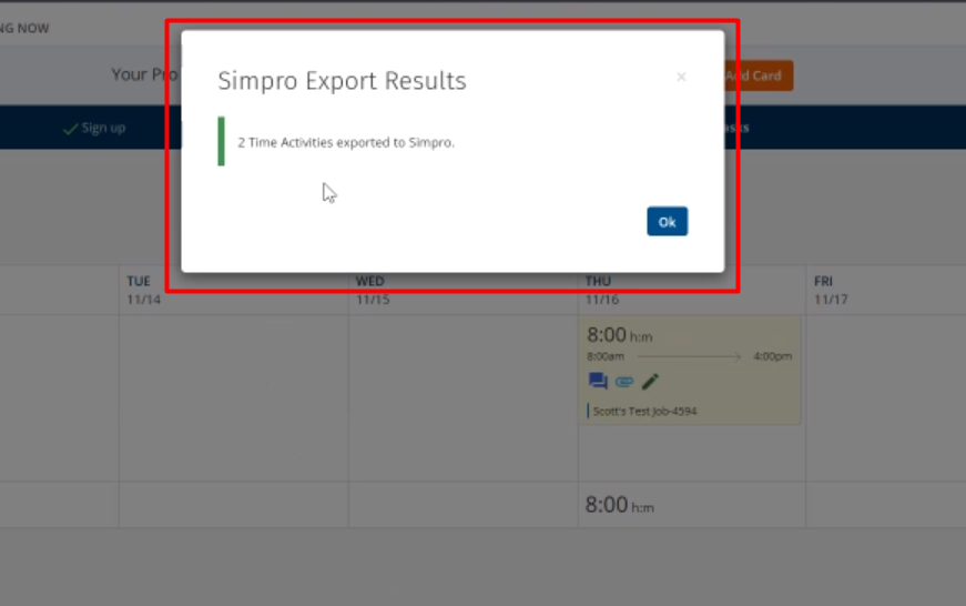 Exporting Time from ClockShark to Simpro